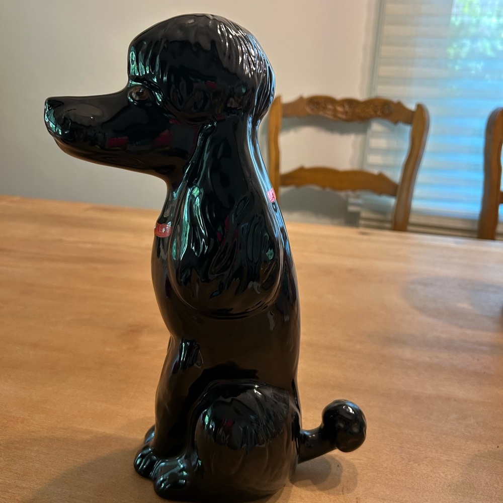Rare Vintage Price Kensington Elegant Black Poodle Ceramic Dog Figurine. 12”tall